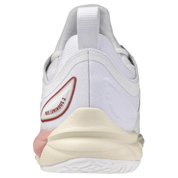 Mizuno Baskets pour femme Wave Luminous 3 Blanc Gris Rose Gris-Rose V1GC242073