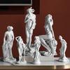 Venus Goddess Sculpture Matte White Resin Venus Figurine European Style Artistic Desktop Decoration