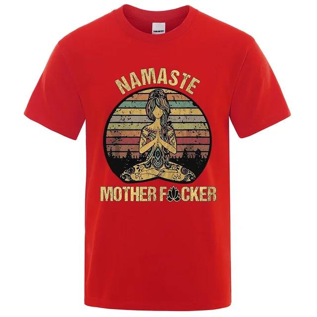 Vintage Namaste Mother Explicit Funny T-shirt T Shirt Men Tshirt Wome Cotton Tees Tops Loose Short Sleeves Oversized Clothing