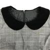 JILL STUART Kurzarmkleid Damen S Grau Glencheck(GEBRAUCHT)