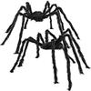 Araignée Noire Géante d'Halloween, Fausse Araignée Géante Noire en Peluche, Accessoires d'Araignée d'Extérieur, Décorations Effrayantes pour Jardin de Maison Hantée