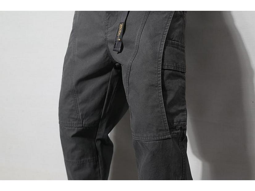 Heren Retro Japanse Taps Toelopende Overalls met Meerdere Zakken - Zwaargewicht Casual Broek voor Lente en Herfst