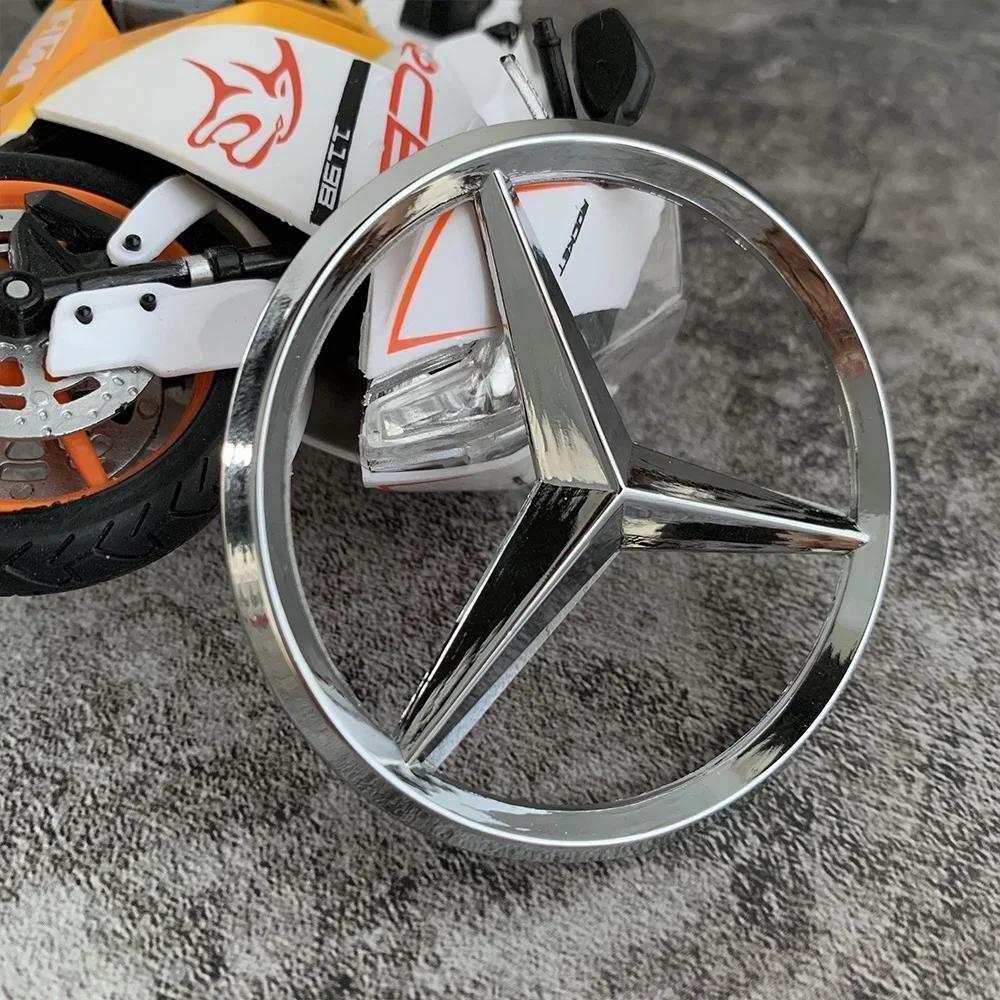 ABS70MM Car Logo Sticker Engine Cover Logo Decal  For Mercedes Benz A C E-Class W246 W203 W204 W205 W211 W212 W213 C63  W176