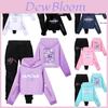 Kpop Dämonenjäger Baumwoll Hoodie und Jogginghosen Set mit Cartoon-Print für Kinder zum Spielen