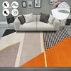 Soft Orange Living Room Carpet European Geometric Home Decoration Rug Washable Cloakroom Floor Mat Large Size Bedroom Rugs 2x3m