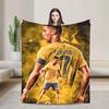 CR7 Blanket Flannel Novelty Warm Throw Blanket for Bedding Lounge Spring Autumn,