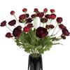 4PCS 16Heads Silk Flowers Ranunculus Artificial with Long Stems Ranunculus Fake Flower Persian Faux Flowers for Wedding Table Centerpiece Home Decor