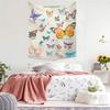 Bohemian Tapestry Butterfly Pattern Wall Hanging for Home Room Decoration Background Fabric On the Wall Above the Bed