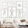 Abstract Line Woman Minimalist Wall Art Canvas Painting Nordic Aesthetic Posters And Prints Wall Pictures For Living Room Decor