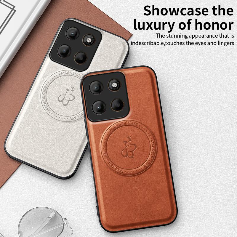 Wireless Charging Magnetic Case for Motorola Moto G66 G67 Power G05 G15 G75 G85 5G Protective Cover PU Leather Hard Back Fundas