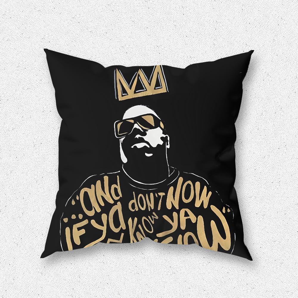The Notorious B-Biggie BIG Pillow Case For Home Bedroom Room Decoration Living Room Sofa Cushion Cover Suitable