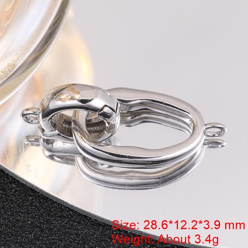 Juya Handmade Gold Silver Plated Fastener Bail Connector Clasps Accessories For Needlework Pearls Beads Jewelry Making