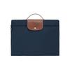 Le Pliage Recycled Canvas With Leather Trim Canvas Bag, Handbag, Briefcase Small Mens Navy Blue