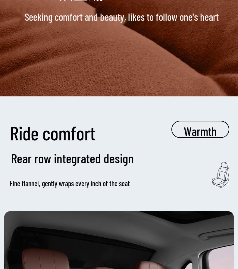 Warm Flannel Seat Cushions for Tank Cars – Winter Comfort for Front & Rear