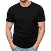 [Barotto] T-Shirt Men's Short Sleeve (Pima Cotton, Shape Retention) Plain Soft Stretch Wrinkle-Resistant (JP, Alphabet, L, Black)