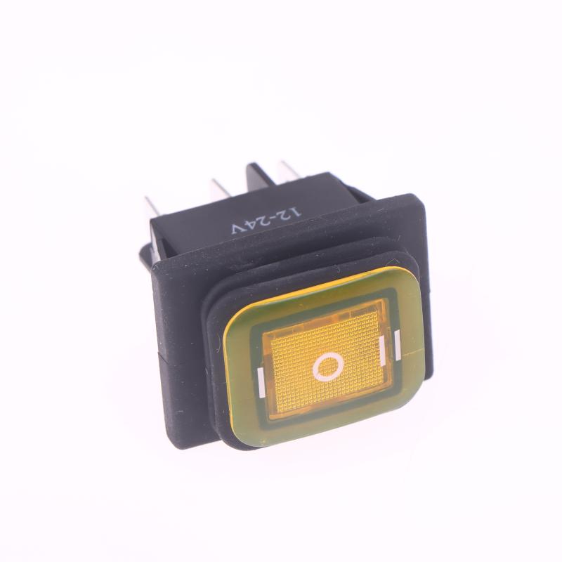 1 Piece T85 6Pin On Off On 12V 220V Red Green Blue Light Kcd4 Heavy Duty 16A 250Vac 30X22Mm Waterproof Rocker Push Switch
