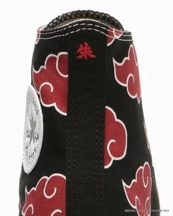 Converse All Star HI Naruto Shippuden Itachi Uchiha Akatsuki Design High Cut Sneakers 25.5cm Canvas Shoes Unisex