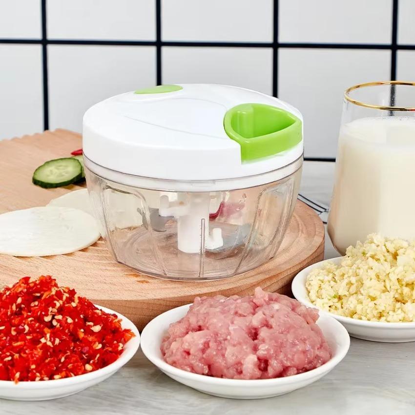 Portable Vegetable and Food Cutter Manual Garlic Puller Household Hand-pulled Meat Grinder Kitchen Tools LS