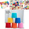Wooden Color Recognition Sorting Cups For Early Learning And Kids Educational Toy