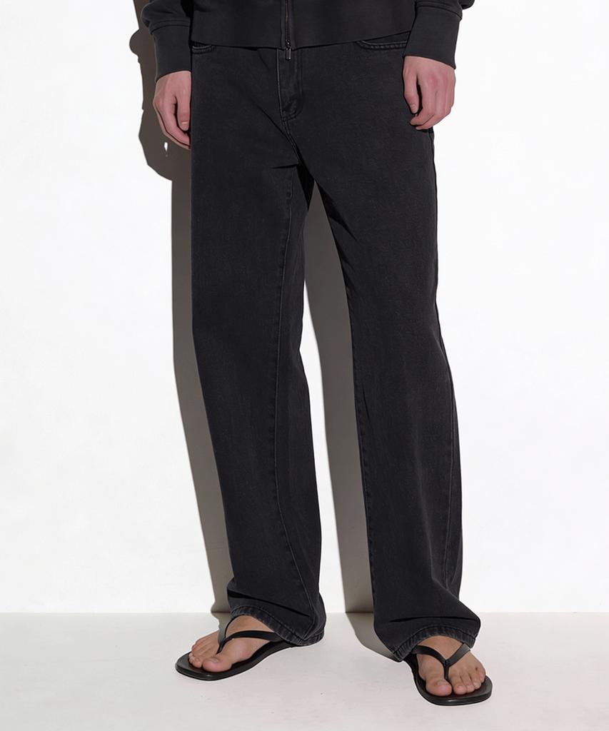 Deoseutoli Loose Fit Denim Pants (Dark Grey)