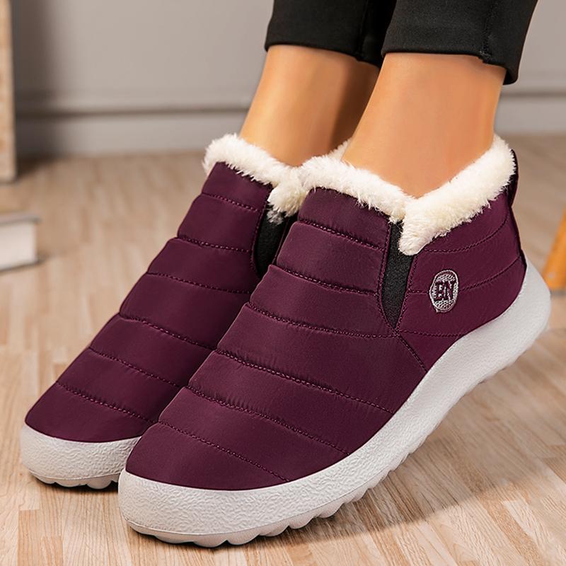 Unisex Winter Boots SlipOn New Flat Women's Snow Women Shoes Slip Solid Waterproof Ankle Botas Mujer Warm Protection for Cold Weather Conditions