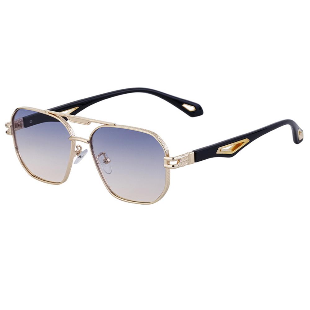 Nouveaux Lunettes de Soleil Carrées Vintage Lunettes de Ski Hommes Femmes Mode Classique Double Pont Verres Dégradés Rétro Designer Lunettes de Soleil Extérieures Anti-UV