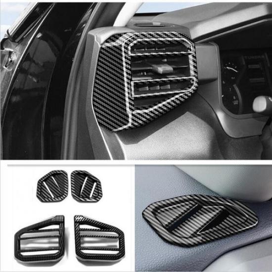 For Toyota Tundra -2024 Car Dashboard Air Vent Cover Trim Carbon fiber look