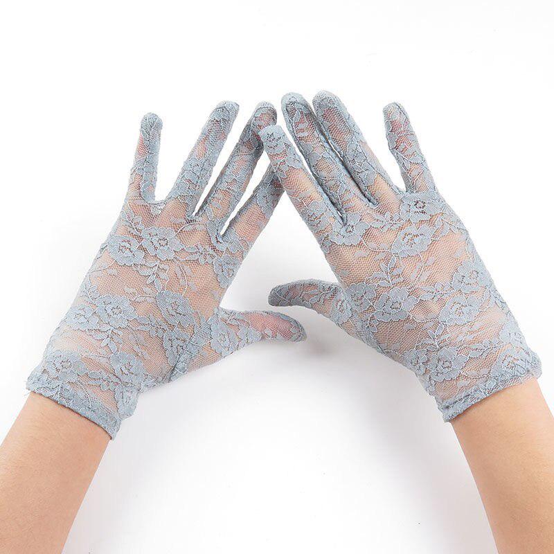 Gants d'été en dentelle pour femmes, gants de protection solaire pour voiture électrique d'extérieur, Sexy, décoration de mariage, gants MS