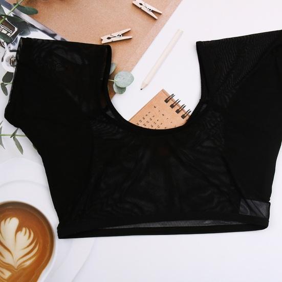 Women's Underarm Sweat Vest Transparent Armpit Sweat Proof Shirts Wrap Style Quick-drying Sweat-absorbing Vest for Women Girls Ladies