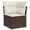Vidaxl 10-Cz. Tuinmeubelset Met Kussens, Bruin Polyrattan