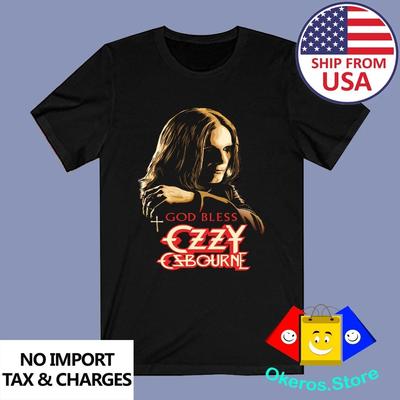 Ozzy Osbourne Dumnezeu să binecuvânteze Tricou Negru Bărbați Mărime S la 3XL