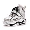 Fashion 2024 Platform Sneakers Autumn Women Fashion Chunky Sneakers Female Black Silver Sneakers Wedges Shoes Women High Top Casual Shoe