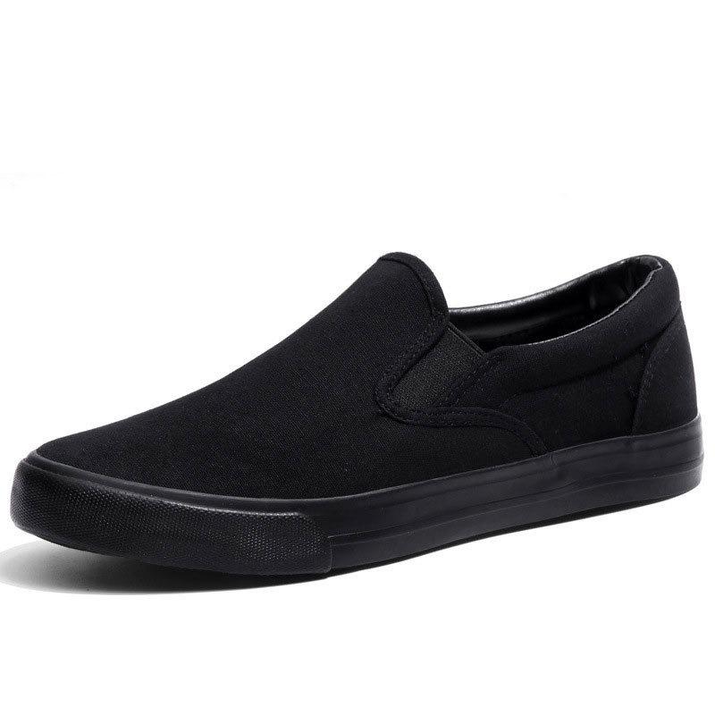 Herrenschuhe Canvas-Schuhe Herren Sommer atmungsaktiv Ein-Pedal Casual Board Schuhe Herren Stoffschuhe Herren
