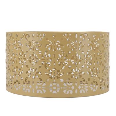 Desk Lampshade Hollow Out Iron Exquisite Decorative Lamp Shade for E27 E14 Floor Lamps Chandeliers Yellow