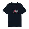 T-shirt Décontracté à Manches Courtes et Col Rond avec Imprimé Logo Aviateur Lettre Rétro Américaine Homme Hauts Noir DM1463-010
