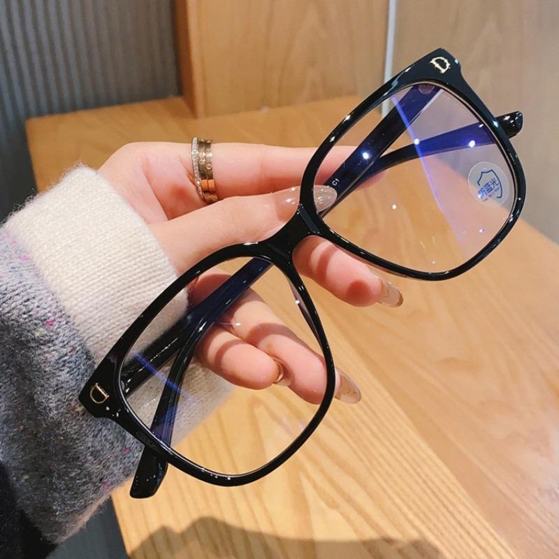 Anti Radiation Eyeglasses Fashion Oversize Square Big Frame for Women Men Blue Light Blocking Glasses Stylish Protective Eyewear