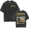 Band Rawayana Quin Trae Las Cornetas  Washed Vintage T Shirts Men Women Fashion Hip Hop Tshirts Cotton Oversized Tshirt