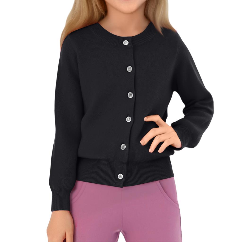 Mode Enfant Cardigan Décontracté Tricoté Manches Longues Haut