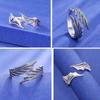 Angel and Devil Wings Couple Thai Silver Ring, European and American Jewelry, Personalized Open Ring