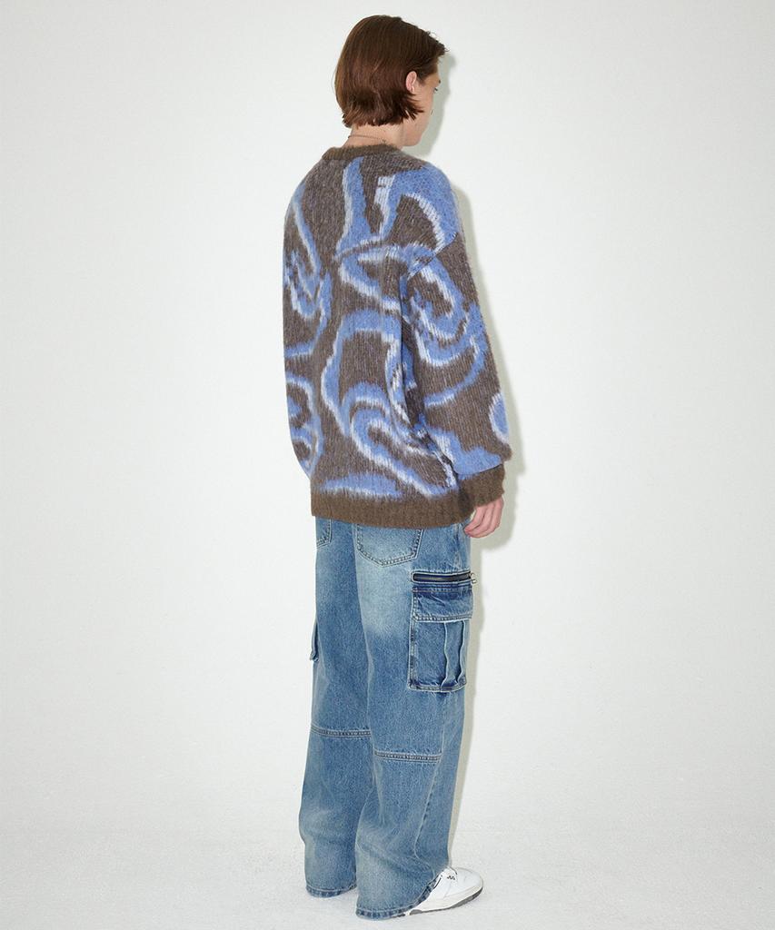 MAHAGRID Destroyed Eclipse Hairy Knit Sweater Brown(Mg2Efmk601A)