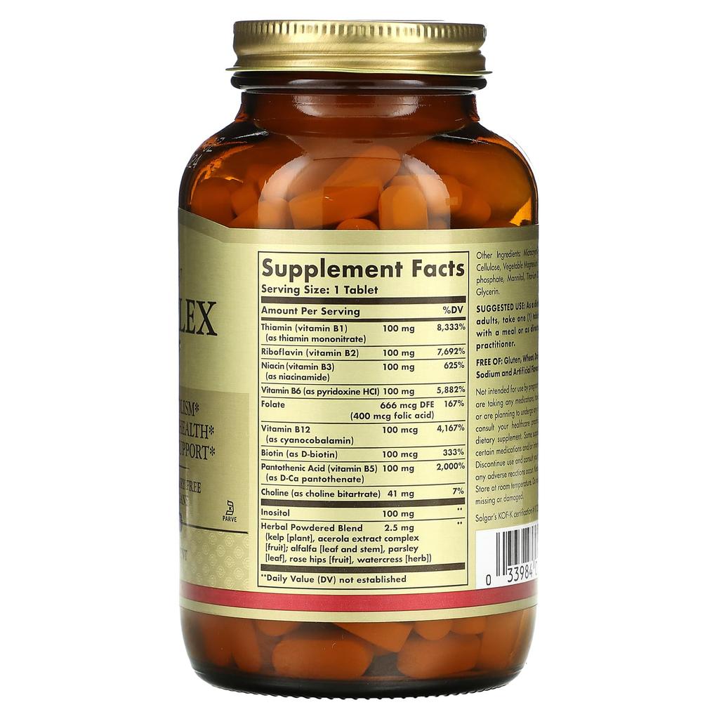 B-Complex “100”, 250 Tablets