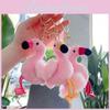 Beautiful Pink Flamingo Plush Toy Pendant Keychain For Gift-giving