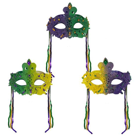 Mardi Gras Maskesi Yapay Elmaslı Yarım Yüz Karnaval Maskesi Payetli Püsküllü Maskeli Balo Maskesi Cadılar Bayramı Kostümü Balo Cosplay Sahne Şovu için