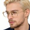 Vintage Square Glasses Frame Metal Optical Eyeglasses Male Retro Prescription Myopia Spectacles Frames Men Brand Design
