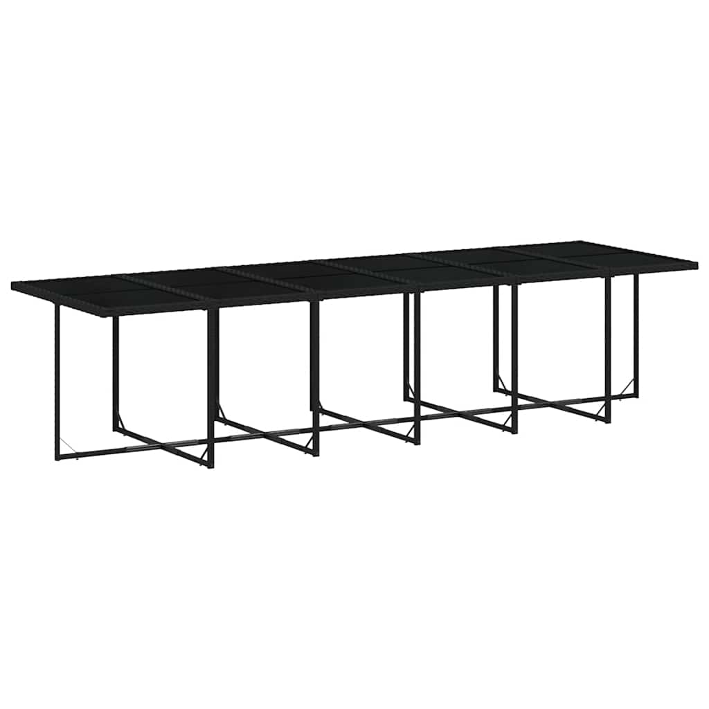 Vidaxl 17-Cz. Garden Furniture Set With Cushions, Black, PE Rattan