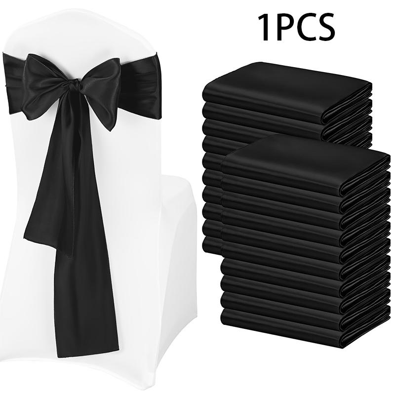 Satin Chair Sashes Wedding Chair Bow Knot Ribbon Tie For Wedding banquet ThanksgivingParty HotelBirthdayBanquet Chair Decoration