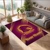 Brisbane Broncos Crystal Velvet Rug, Custom Name Text Personalized Non‑Slip Floor Mat for Home Decor Gift