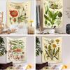 Home Decor Floral Tapestry Wall Hanging Wildflower Plant Vertical Bedroom Living Room Fabric