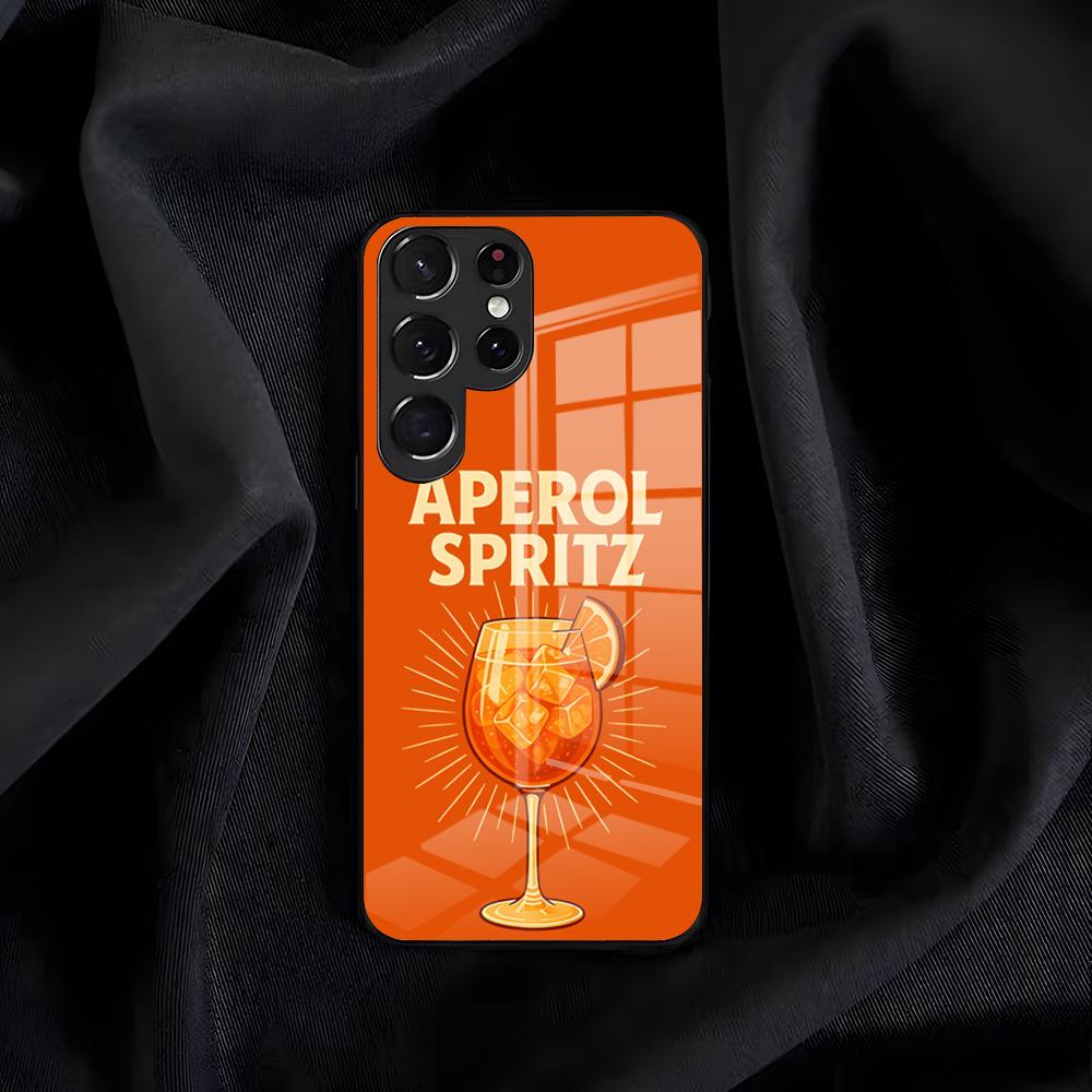 A-Aperol S-Spritz Phone Case For Samsung S26 S25 Edge S24 S23 S22 S21 S20 Ultra Plus FE Glass Cover