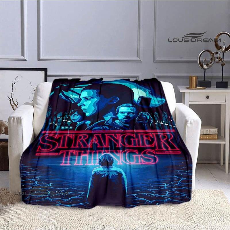Stranger Things Classic Print Blanket Thin Blanket Flannel Soft and Comfortable Home Travel Blanket Birthday Gift Bed Blanket